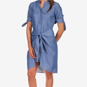 Michael Kors Chambray High Low Dress